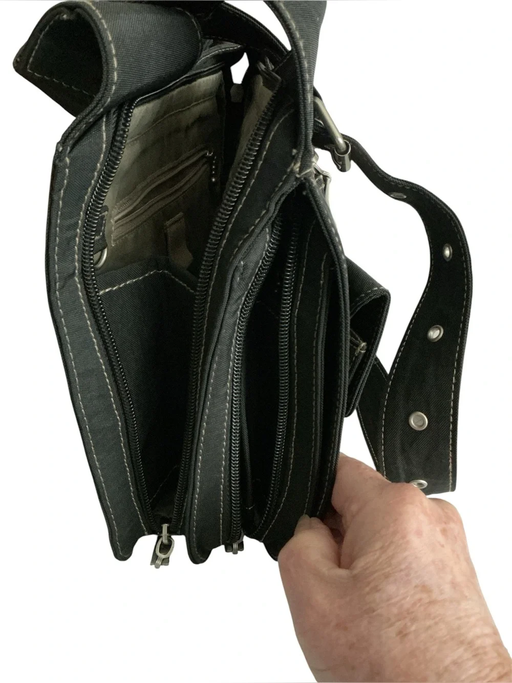 Baggallini Black Crossbody Bag with Expandable Sides - Picture 9 of 12